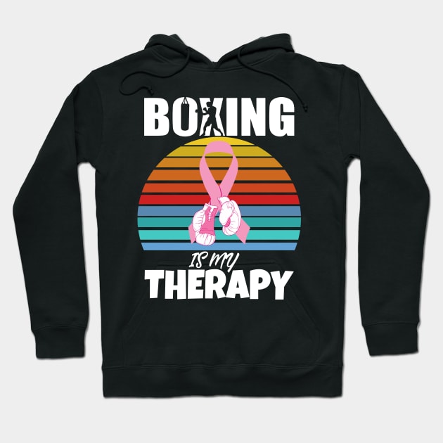 Boxing Is My Therapy Hoodie by Work Memes